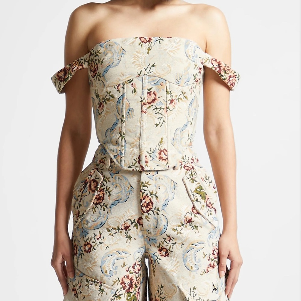 Maniere De Voir Floral Off-Shoulder Top